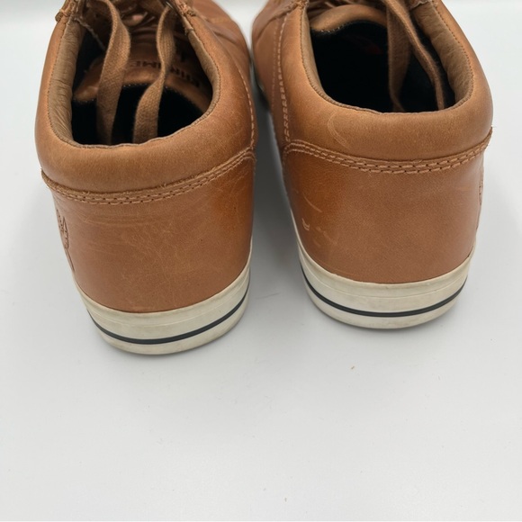 Chrome Men's Brown Leather & Mesh Lace Up Low Top Casual Sneakers 9.5 Skater - Picture 10 of 16